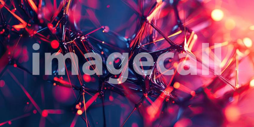 Abstract Energy Field with Intertwining Threads of Blue, Red, and Green Light for Futuristic, Sci-Fi, and Abstract Design Concepts