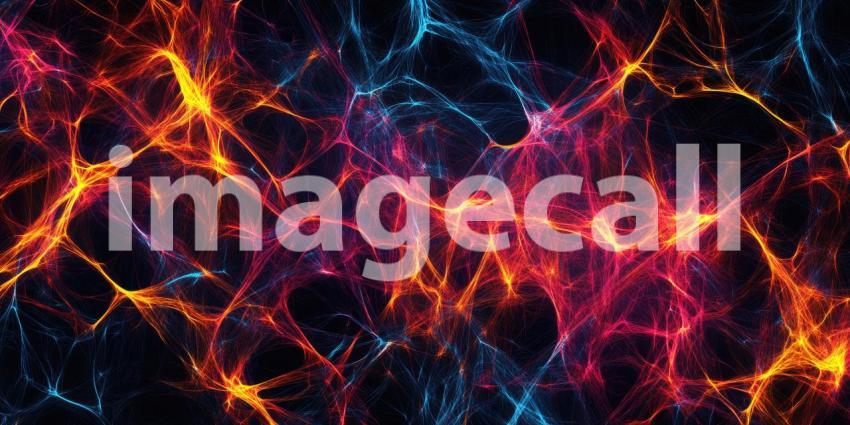 Abstract Energy Field with Intertwining Threads of Blue, Red, and Green Light for Futuristic, Sci-Fi, and Abstract Design Concepts