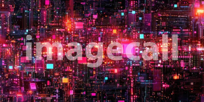Intricate Circuit Board with Complex Network of Copper Traces and Electronic Components for Technology, Engineering, and Electronics Concepts