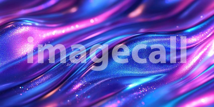 Abstract Fluid Art with Swirling Waves and Shimmering Hues of Purple and Blue for Modern, Artistic, and Creative Designs