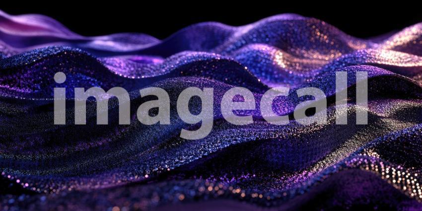 Abstract Fluid Art with Swirling Waves and Shimmering Hues of Purple and Blue for Modern, Artistic, and Creative Designs