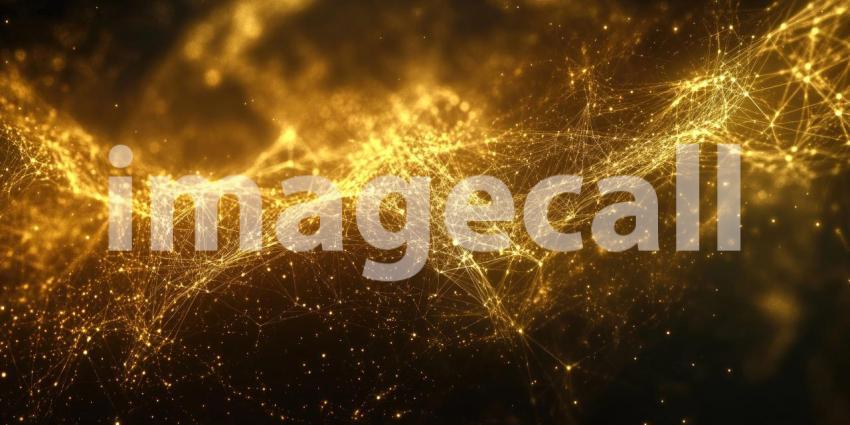 Golden Stardust Explosion. Dynamic, cosmic background with sparkling particles and light. Perfect for luxury, celebratory, and cosmic themes.