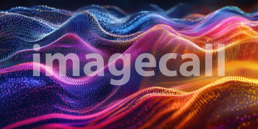 Data Flow Visualization. Abstract, futuristic background with glowing particles and lines. Perfect for technology, AI, and innovation concepts.