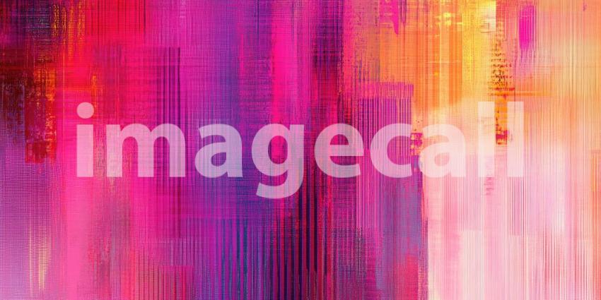 Abstract Glitch Art Cityscape. Vibrant, digital painting with vertical lines and distorted reflections. Perfect for futuristic, tech, and artistic concepts.