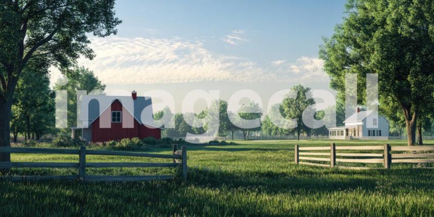 Modern Farmhouse Exterior at Dusk. Two-story home with a welcoming porch and landscaped yard. Perfect for real estate, architecture, and home design themes.
