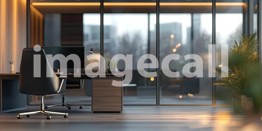 Modern Office Reception Area. Sunlit workspace with a clean design and stylish furniture. Perfect for business, interior design, and corporate themes.