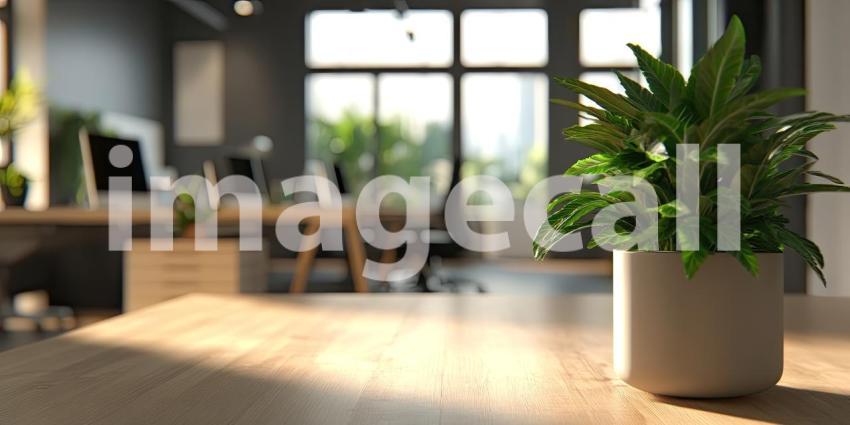 Modern Office Reception Area. Sunlit workspace with a clean design and stylish furniture. Perfect for business, interior design, and corporate themes.