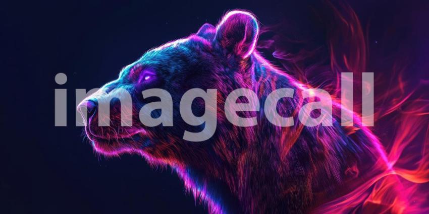 Polar Bear Portrait in Snowfall. Close-up of a majestic white bear with a dark background. Perfect for wildlife, nature, and winter themes.