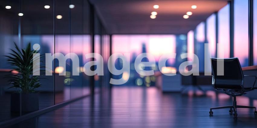 Modern Office Reception Area. Sunlit workspace with a clean design and stylish furniture. Perfect for business, interior design, and corporate themes.