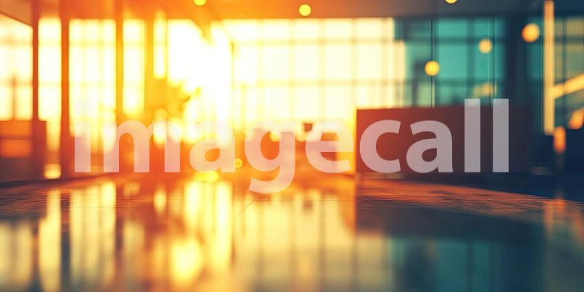 Modern Office Reception Area. Sunlit workspace with a clean design and stylish furniture. Perfect for business, interior design, and corporate themes.