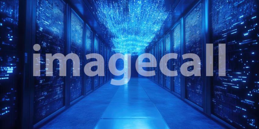 Blue Nebula Dust. Abstract, cosmic background with glowing particles and swirling textures. Perfect for space, science fiction, and fantasy themes.