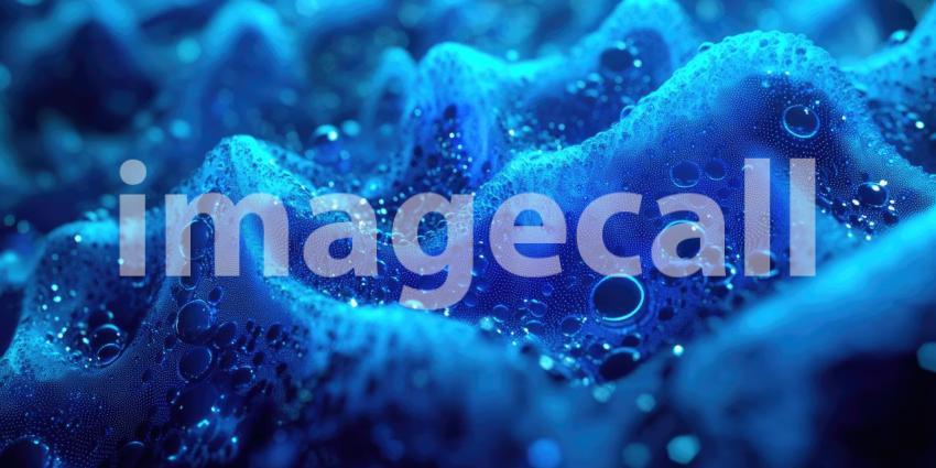 Blue Nebula Dust. Abstract, cosmic background with glowing particles and swirling textures. Perfect for space, science fiction, and fantasy themes.