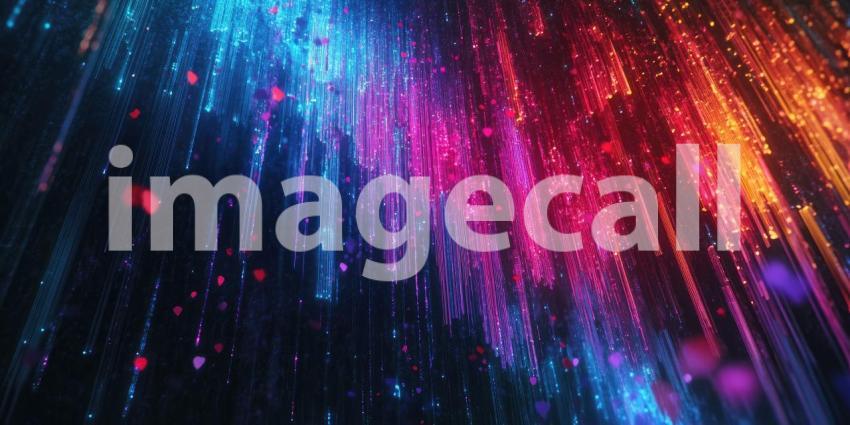 Red Digital Matrix Tunnel. Abstract, futuristic background with glowing lines and binary code. Perfect for technology, data, and virtual reality themes.