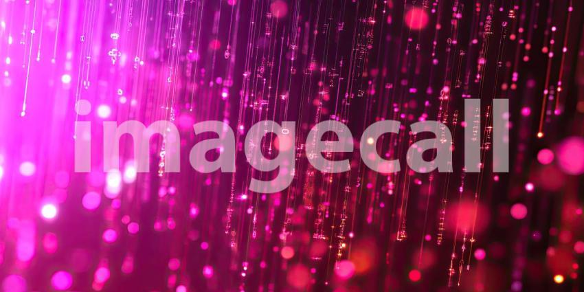 Red Digital Matrix Tunnel. Abstract, futuristic background with glowing lines and binary code. Perfect for technology, data, and virtual reality themes.