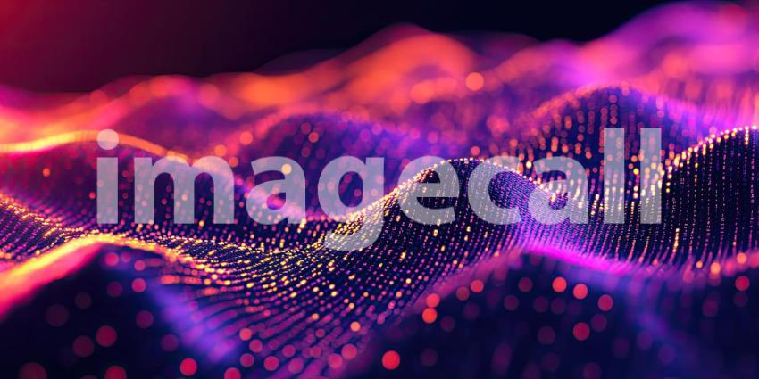 Red Digital Matrix Tunnel. Abstract, futuristic background with glowing lines and binary code. Perfect for technology, data, and virtual reality themes.