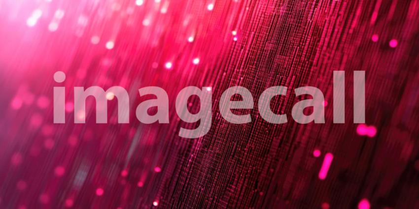 Red Digital Matrix Tunnel. Abstract, futuristic background with glowing lines and binary code. Perfect for technology, data, and virtual reality themes.