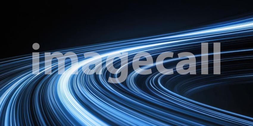 Abstract Blue Light Trails. Dynamic, futuristic background with swirling, glowing lines. Perfect for technology, speed, and energy themes.