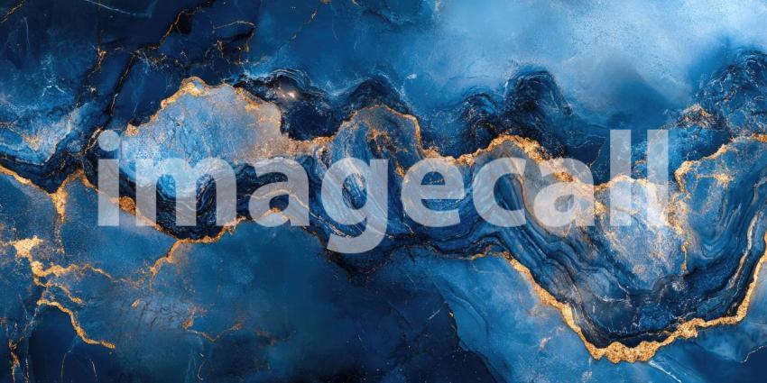 Deep Blue Marble Texture. Close-up of a natural stone with a rich, dark color and intricate veining. Perfect for interior design, luxury, and elegant themes.