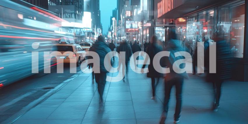 Dynamic Outdoor Gathering: People Walking and Running in Colorful Outfits Under a Sunny Sky