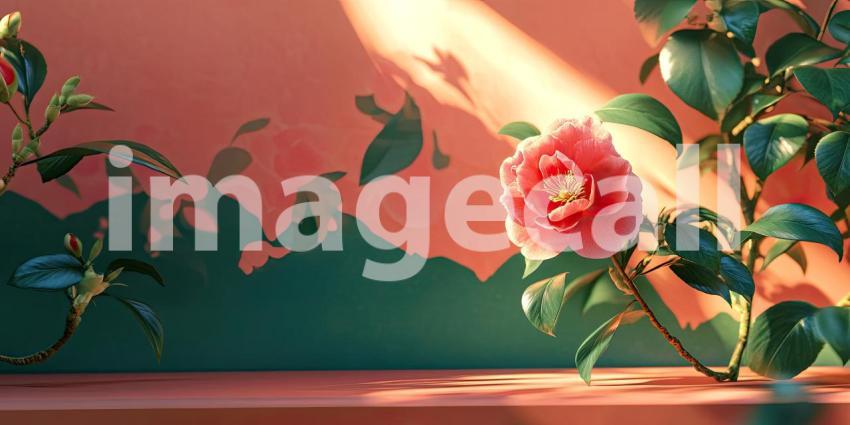 Field of Delicate Pink Flowers. A close-up of a vibrant field of blooming flowers bathed in warm sunlight. Perfect for spring, nature, and feminine themes.