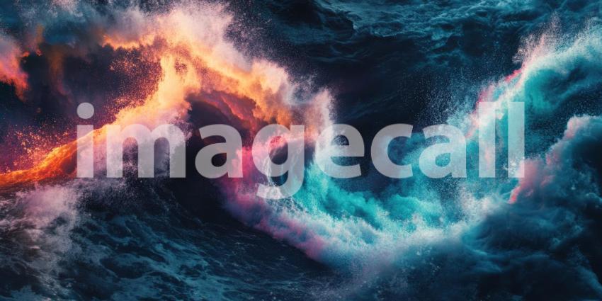 Abstract Colorful Mountain Range. A vibrant digital landscape with swirling, textured mountains. Perfect for science fiction, technology, and abstract themes.