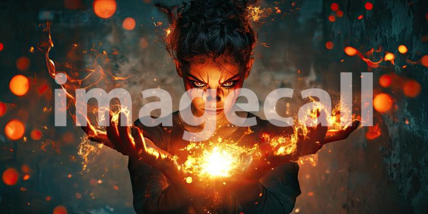 Confident Professional: Person with Long Hair and Glasses Wearing a Suit Jacket by a Grid-Patterned Window