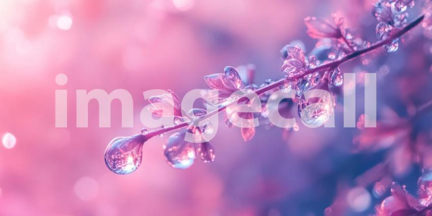Dewdrops on a Pink Petal. Close-up of water droplets glistening on a vibrant flower petal. Perfect for nature, beauty, and spring themes.