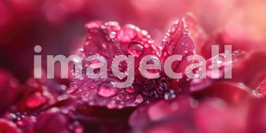 Dewdrops on a Pink Petal. Close-up of water droplets glistening on a vibrant flower petal. Perfect for nature, beauty, and spring themes.