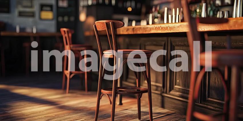 Modern Restaurant Interior with Colorful Chairs. Stylish dining space with large windows and a vibrant color scheme. Perfect for food, interior design, and restaurant themes.