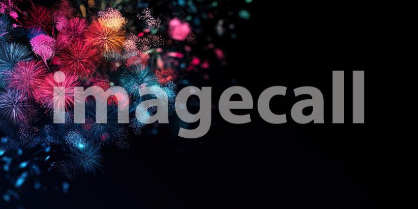 London Skyline with Fireworks. A vibrant cityscape with fireworks exploding over iconic landmarks. Perfect for travel, celebration, and cityscape themes.