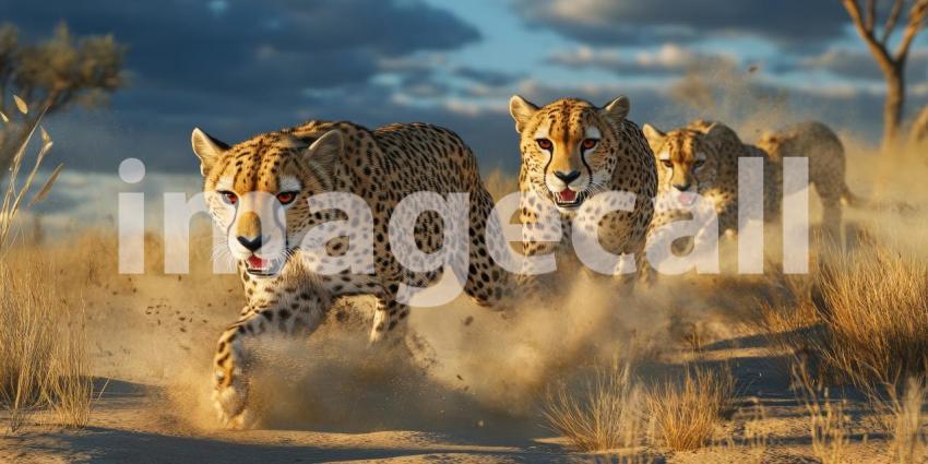 Cheetah on the Prowl. A majestic cheetah stalks its prey through tall grass in the African savanna. Perfect for wildlife, nature, and adventure themes.