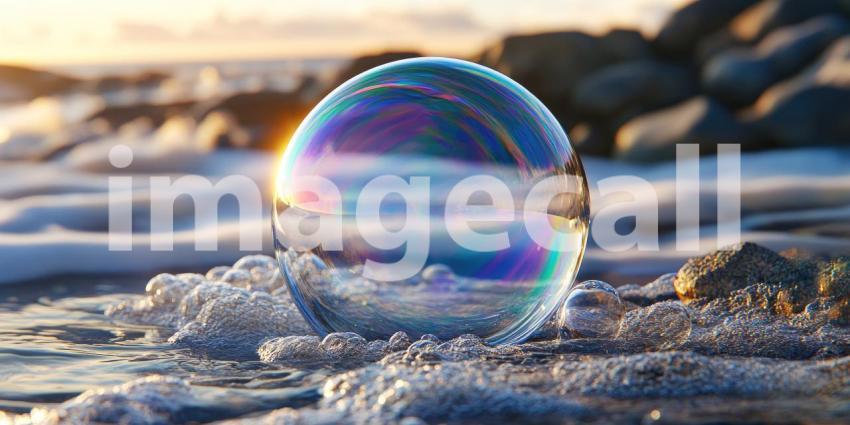 Floating Pink Bubbles. A cluster of iridescent soap bubbles against a pastel background. Perfect for beauty, skincare, and dreamlike themes.