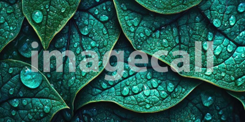 Lush Green Foliage Background. A vibrant texture of fresh leaves in a dark forest. Perfect for nature, botanical, and organic themes.