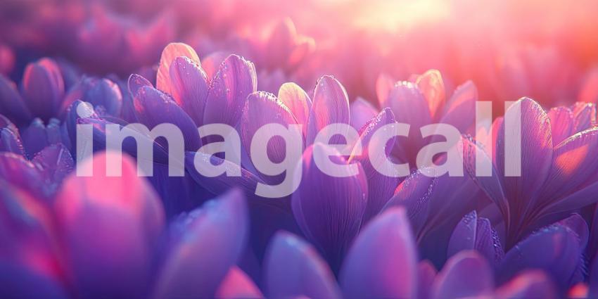 Purple Crocuses in Sunlight. A field of delicate purple crocuses blooming in the warm spring sun. Perfect for spring, nature, and floral themes.