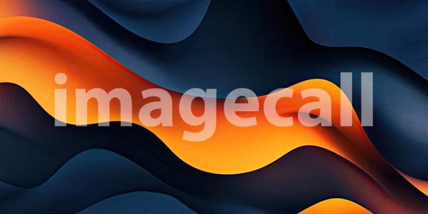 Abstract Wavy Background with Blue and Orange Hues.