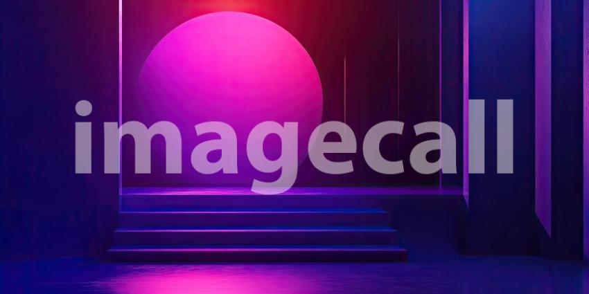 Surreal Mountain Range at Twilight. A panoramic view of a majestic mountain range bathed in a vibrant purple and blue light, evoking a sense of otherworldly beauty.