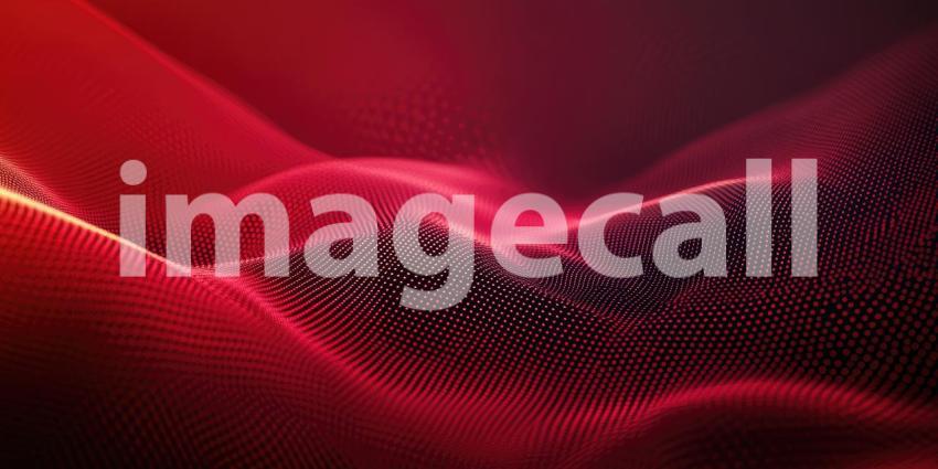Dynamic Red Particle Wave. A mesmerizing abstract background composed of swirling red particles creating a dynamic and energetic wave pattern.