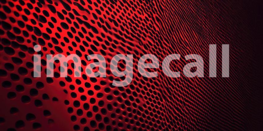 Dynamic Red Particle Wave. A mesmerizing abstract background composed of swirling red particles creating a dynamic and energetic wave pattern.