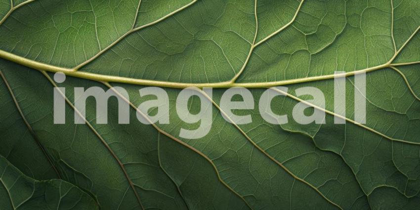Intricate Leaf Vein Texture. A close-up of a vibrant green leaf showcasing its intricate network of veins and organic patterns.