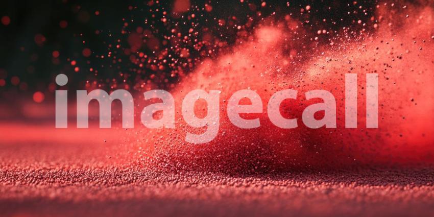 Abstract Red Explosion: A Burst of Energy