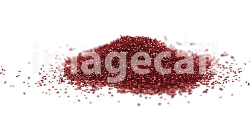 Textured Red Sandpile on White Background