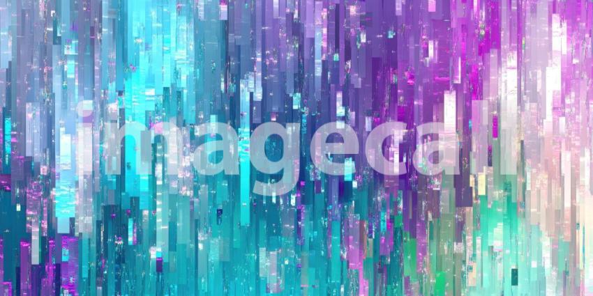 Glitched Metropolis Skyline Reflection