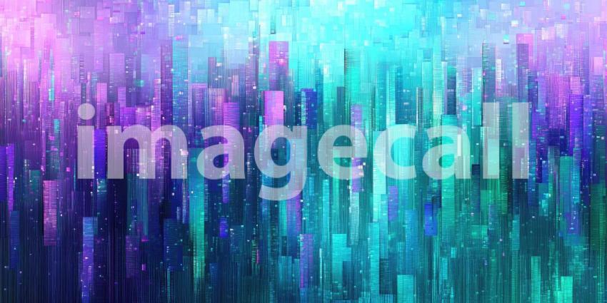 Glitched Metropolis Skyline Reflection