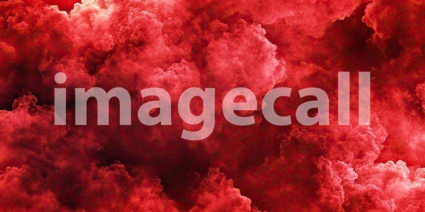 Abstract Crimson Nebula, a Cosmic Dance of Fiery Hues