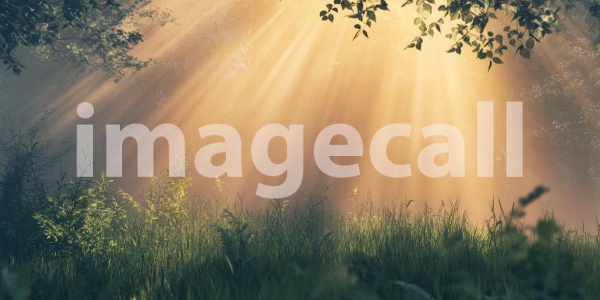 Enchanted Woodland Path Beckons with Sunbeams Filtering Through the Trees