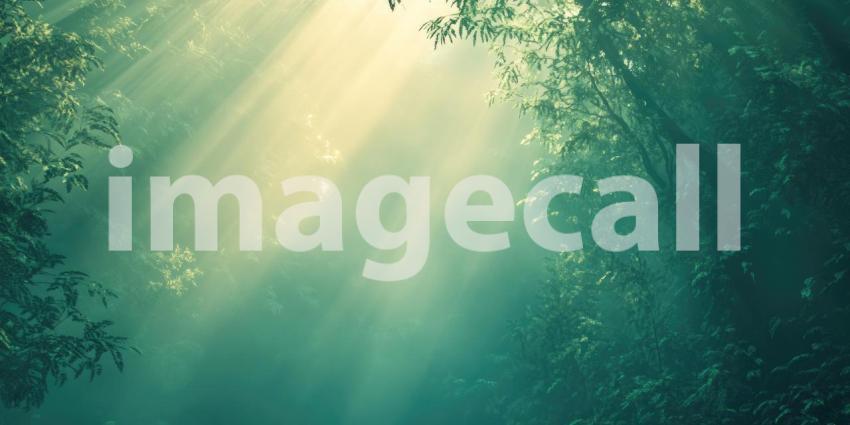 Enchanted Woodland Path Beckons with Sunbeams Filtering Through the Trees