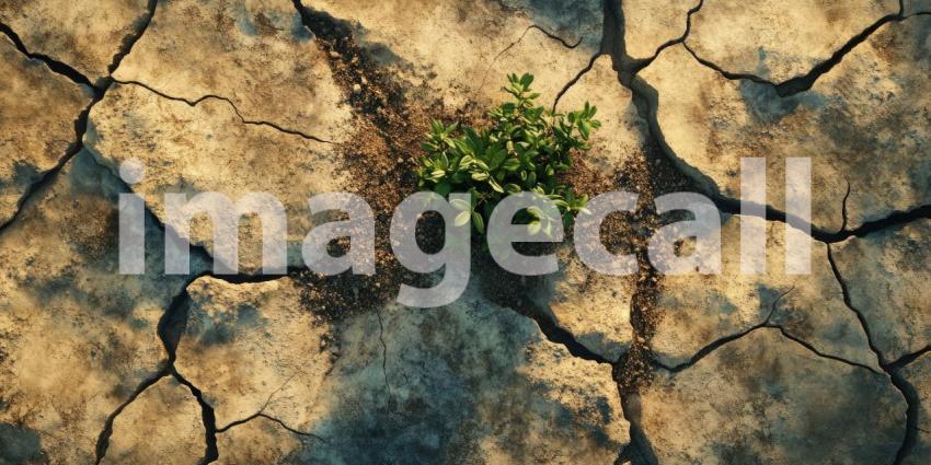 Resilience in Aridity: Life Survives in a Cracked Earth.