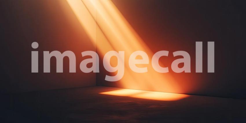 Sunlight Bathes the Empty Room in Warm Hues, Casting a Playful Dance of Shadows.