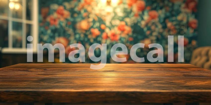 Warm Sunlight Streams Through a Window, Illuminating a Wooden Floor.