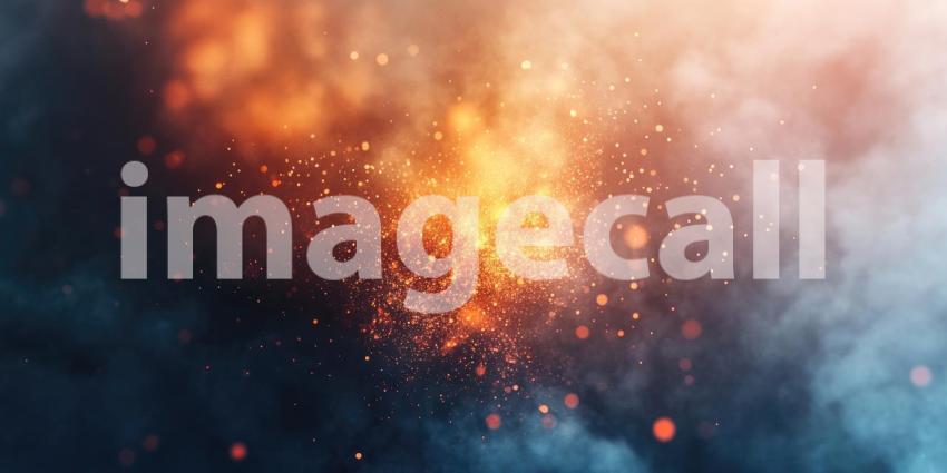 Celestial Tapestry: A Cosmic Nebula Shimmers with Golden Light, Interstellar Dust Dancing.